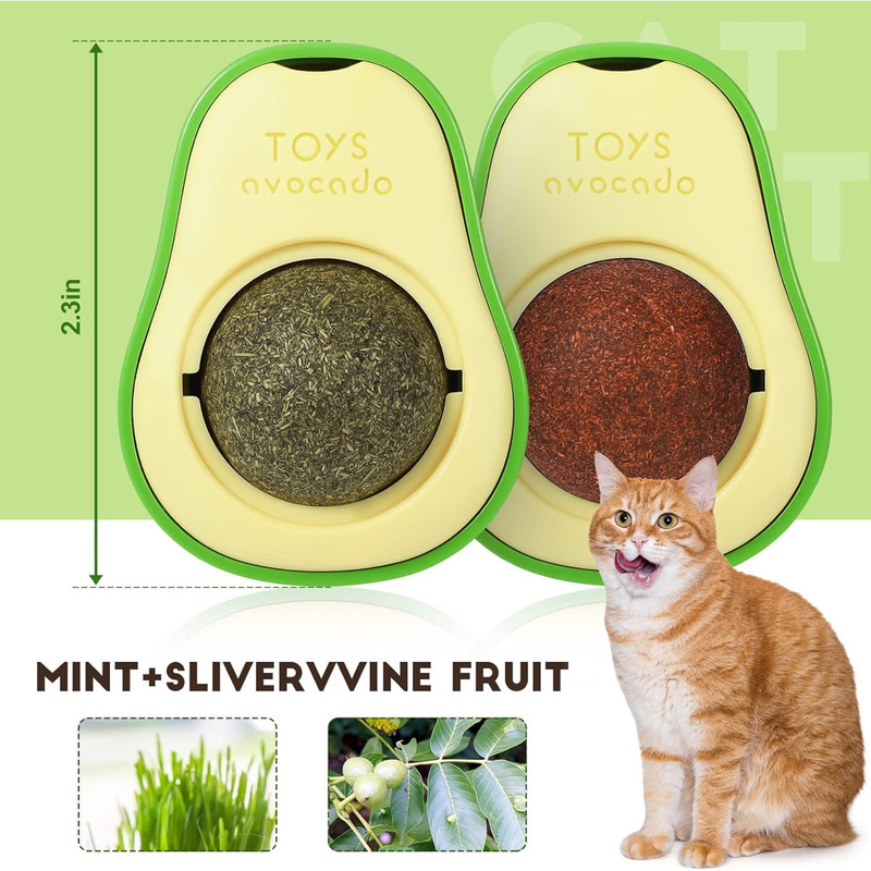 KIT de Abacate De Brinquedo Para Gatos Com Erva Gato Natural